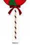Christmas Ornament Velvet Stick Round Lollipop Candy Red Green 60 cm - 3