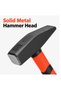 Bench Hammer with Fiberglass Rubber-Coated Handle (800g) - 3