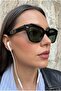 Ogıyani Unisex Black Square Frame Vintage Sunglasses - 3