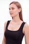 Thick Strap Square Neck Women's Tank Top with Removable Padded Bra Cotton Lycra - 3