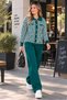 Asymmetric Patterned Crop Cardigan Knitwear Set - 4