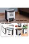 Hanging Kitchen Trash Can,2.4 Gallon Foldable Waste Bin for Cabinet,Car,and Bathroom,White - 5
