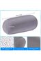 2 Pcs Microbead Roll Pillow,11.8 x 6.3 Inch Soft Bolster Cylindrical Pillow for Neck and Back Support,Grey - 2
