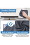 4 Pack Magnetic Microfiber Whiteboard Cleaning Cloths,25cm x 25cm,Gray - 3
