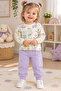 Baby Girl Set 100% Cotton Long Sleeve Cheetah Patterned