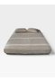 2 Layer Muslin Sheet and Pillowcase Set - 100% Cotton Ecru - Anthracite Striped 240/265 cm King Size - 2