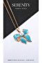 Turquoise Enamel Ribbon Figured Steel Necklace