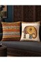 African Ethnic Elephant Patterned Cream Floor Digital Printed 4-Piece Gift Sofa Cushion Pillowcase Set - 2
