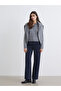 Nevavm Lcw Vision Gray Polo Collar Women's Knitwear Sweater with a Difference - 2