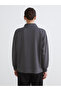 Alita City Lcw Comfort Anthracite Interlock Plain Sweatshirt with a Difference - 8