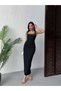 Quality Maxi Stone-Embellished Dress Black