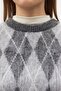 Baklava Pattern Sweater Gray - 4