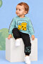 Rocha Baby Red Giraffe Boucle Embroidered 2-Piece Set - "Hi" Patterned Cotton Sweatshirt and Pants - 2