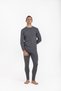 Completely Wrapping the Body Flexible Moisture-Absorbing Fabric Structure Cotton Blended Round Neck Unisex Thermal Underwear - 4