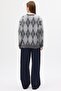 Baklava Pattern Sweater Gray