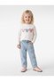 Heart Print Long Sleeve Crew Neck Cotton T-Shirt