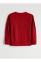 Alita City Lcw Kids Red Oval Collar Knitwear Boys' Sweater with a Difference - 4