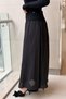 Missdalida Knitwear Corseted Solid Color Linen Skirt - 3