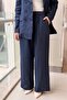 Missdalida Elastic Waist Wide Leg Linen Trousers - 4
