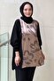 Satin Knitwear Combined Patterned Tunic