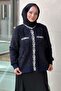 Ribbed Glitter Drawstring Knit Cardigan - 2
