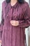 Studded Detailed Patterned Kupra Shirt Dress - 4