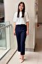 Synthesis One Button Pants with Elastic Back
