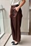 Paper Touch Trousers with Elastic Waist and Pleated Detail on the Front - 2