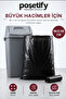 Black Thick Roll Garbage Bag 80X110 cm |   3 Rolls 30 Pieces |   400 Gr |   Large Size Durable Garbage Bag - 3