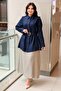 Missdalida Hidden Placket Shoulder Detailed Linen Shirt - 3
