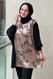 Satin Knitwear Combined Patterned Tunic - 2