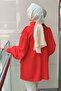 Pleated High Collar Side Ruffle Tunic - 3