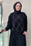 Cross Chain Embroidered Thin Wool Tunic