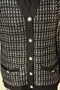 V-Neck Front Buttoned Sequin Knit Embroidered Sweater Cardigan - 4