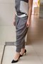 Miarte Asymmetrical Cut Shalwar Trousers with Belt - 3