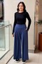A Pleated Wide-Leg Modal Pants