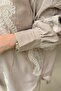Shawl Pattern Embroidered Striped Cotton Shirt - 5