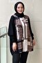 Satin Knitwear Combined Patterned Tunic - 2