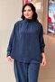 Batwing Sleeve Short Front Long Back Tunic Pant Set - 3