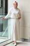 Crochet Knitwear Pleated Skirt Set - 2