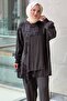 Ethnic Patterned Asymmetrical Tunic Pant Set - 4