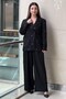 Floral Patterned Sequin Embroidered Jacket Pants Set