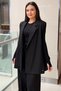 Open Front Belted Vest Jacket and Pants Set - 4