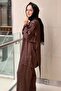 Python Patterned Shawl Collar Tunic Trouser Set - 3