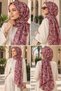 Yoryo Satin Crispy Floral Shawl - 5