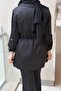 Double-Breasted Collar, Waist Drawstring, Brooched Jacket, Undershirt, Trousers, 3-Piece Set - 4