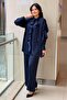 Ruffled Flounce Tunic and Wrinkle Effect Pants Set - 2