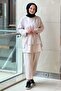 Mixed Fabric Piece Patterned Tunic Pants Set - 2