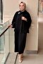 Brooched Collar, Front Zipper, Bat Sleeve Pants Suit - 2