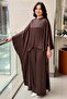 Stone-Embellished Short Front Long Back Tunic and Pants Set